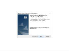 Adobe Shockwave Player - welcome-screen-setup