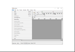 Audacity Portable - file-menu