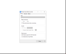 Bluesky Frame Rate Converter - settings