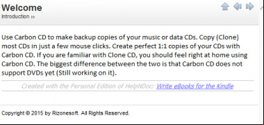 Carbon CD screenshot 1