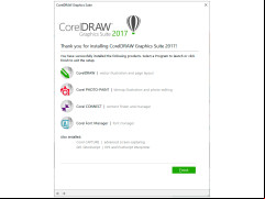 CorelDRAW Graphics Suite 2017 - thanks-for-installation