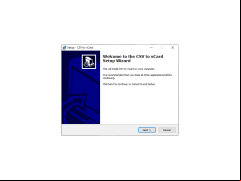 CSV to VCF (vCard) Converter - welcome-screen-setup