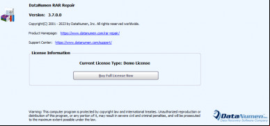 DataNumen RAR Repair screenshot 2