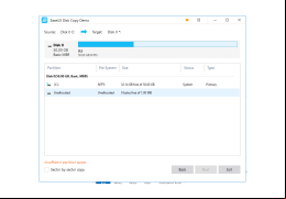 EaseUS Disk Copy - target
