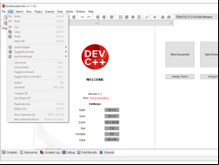Embarcadero Dev C++ - edit-menu
