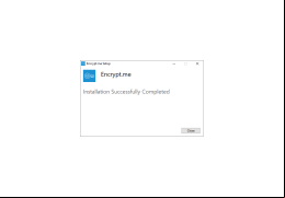 Encrypt.me - installation-done