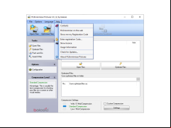 FILEminimizer Pictures - help-menu