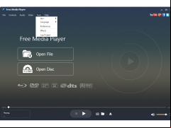 Free Media Player - tools-menu