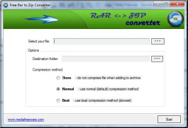 Free Rar to Zip Converter screenshot 1