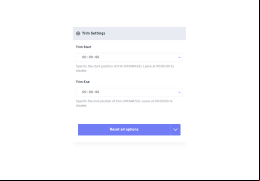 Free WebM to MP4 Converter - trim-settings