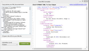 Free XML Formatter screenshot 1