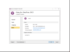 Gem for OneNote - about-application