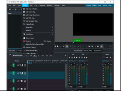 Kdenlive - project-menu