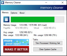 Memory Cleaner 2.60 screenshot 1