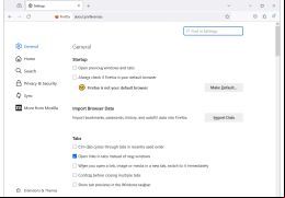 Mozilla Firefox Portable - settings-in-application