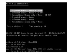 MS DOS - startup