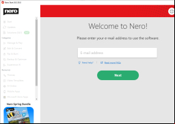 Nero BackItUp - welcome-screen
