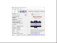 Orifice Design Calculator - file-menu