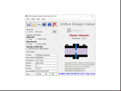 Orifice Design Calculator - main-screen