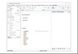 PHP Designer - file-menu