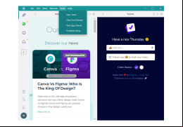 Rambox - tools-menu