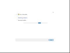 Show or Hide Updates Troubleshooter (wushowhide) - detecting