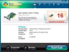 SlimDrivers - main-screen