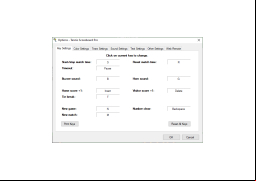 Tennis Scoreboard Pro - options
