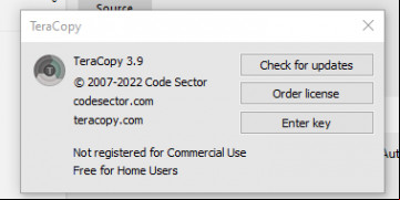 Teracopy screenshot 1