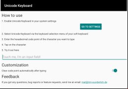 Unicode Keyboard - customization