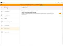 Wickr - performance-settings