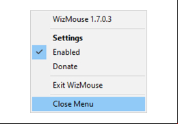 WizMouse - menu-options